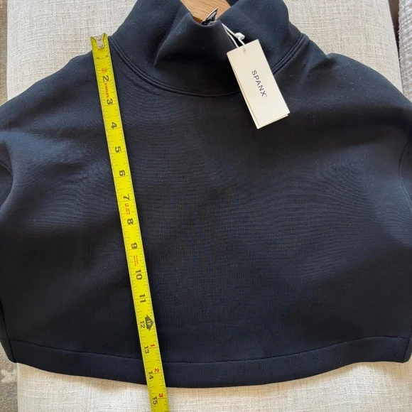 NWT SPANX  Scuba Crop Bolero Top, Size XS, black - Picture 6 of 8